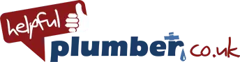 Helpful Plumber logo with a thumbs-up symbol and plumber.co.uk lettering