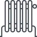 Outline icon of a panel radiator